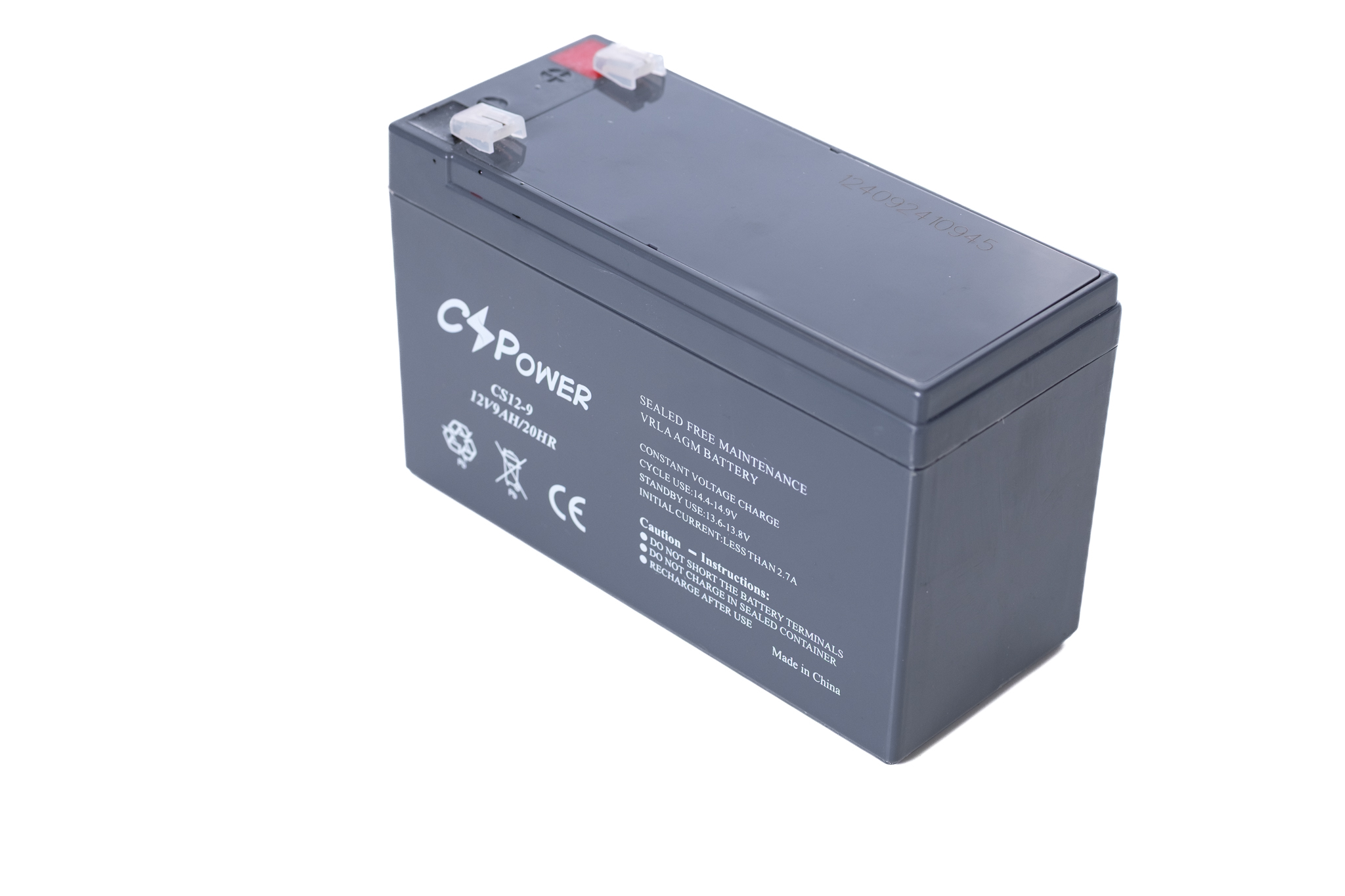 Акумуляторна батарея CS POWER CS12-9 AGM, 9Ah, 12V, 151x65x94(100)мм, (CS12-9)